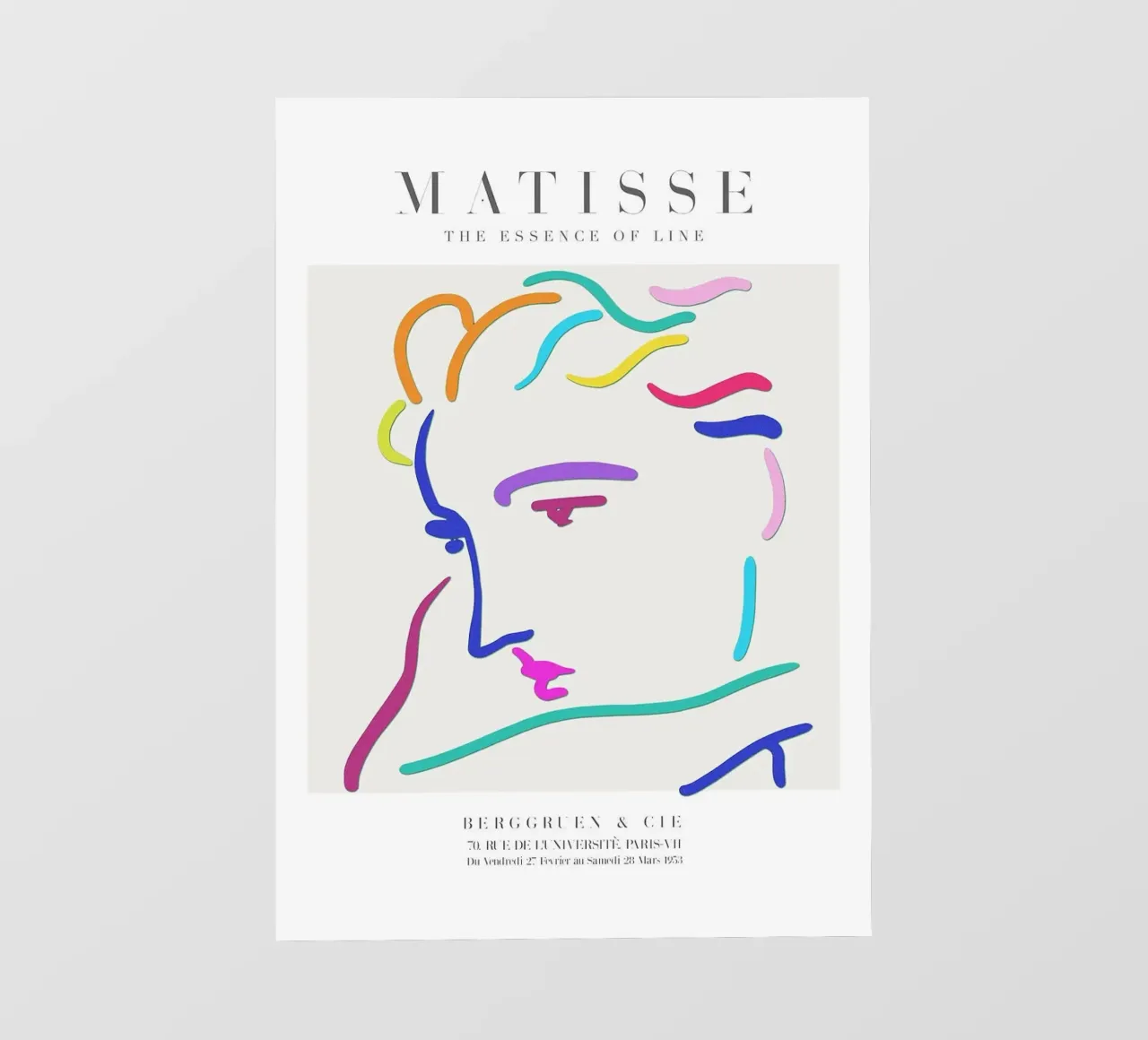 abstract elements colorful lines portrait minimalist design pvc cover by Luke Yaeger
