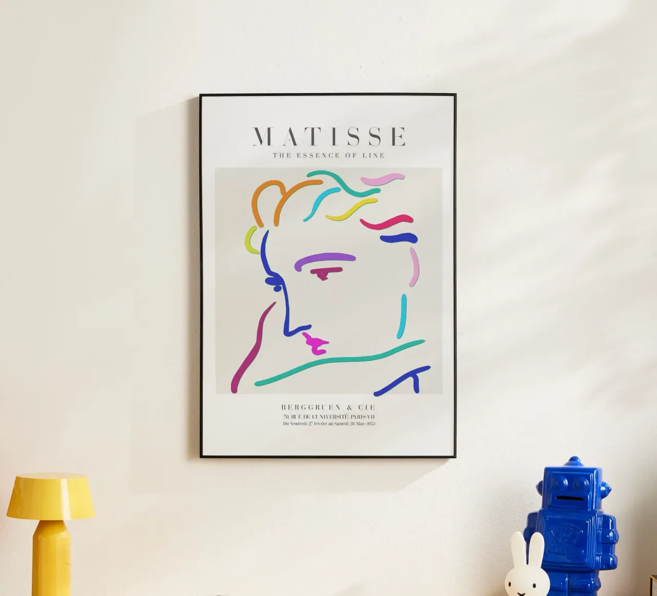 abstract elements colorful lines portrait minimalist design alu-dibond by Luke Yaeger