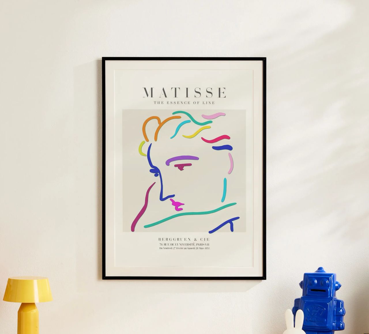 elementi astratti linee colorate ritratto design minimalista poster da Luke Yaeger