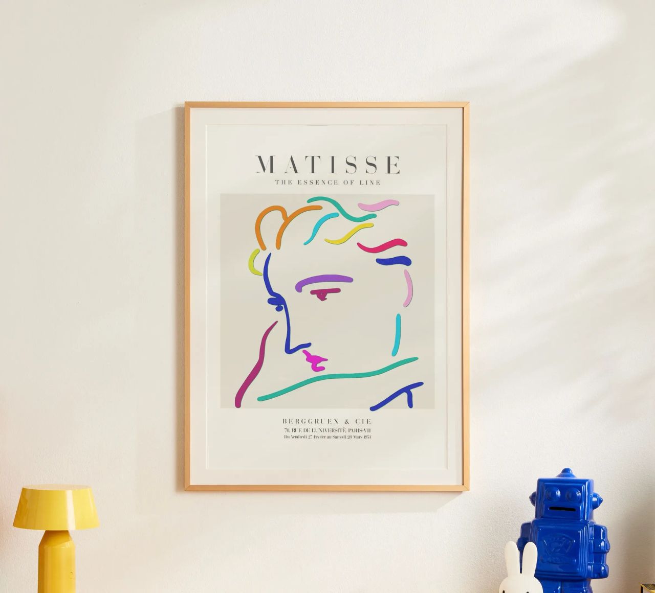 elementi astratti linee colorate ritratto design minimalista poster da Luke Yaeger