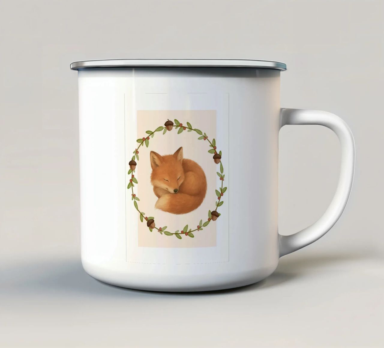 Sleepy Fox tazza in smalto da SnoopyAnimals