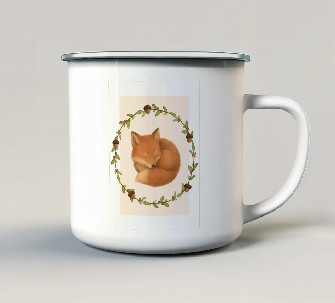 Sleepy Fox tazza in smalto da SnoopyAnimals