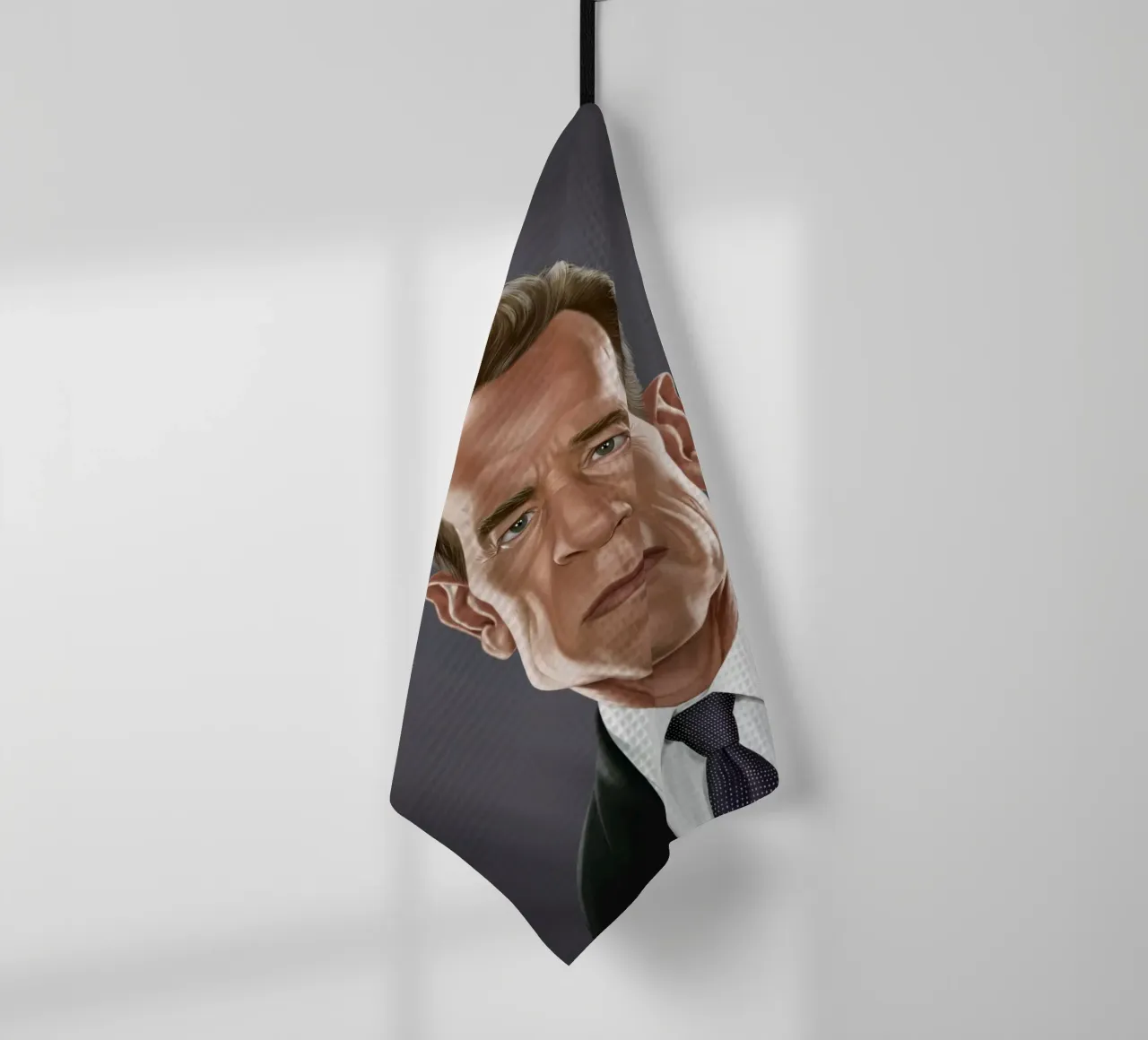 Arnold Schwarzenegger canovaccio da cucina da Rob Art | Illustration