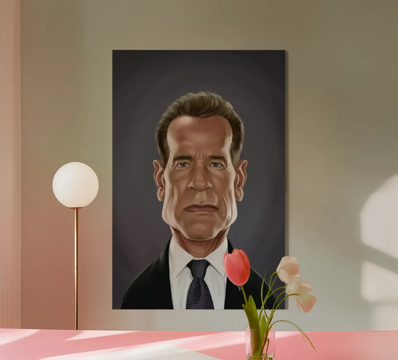 Arnold Schwarzenegger plexiglass da Rob Art | Illustration