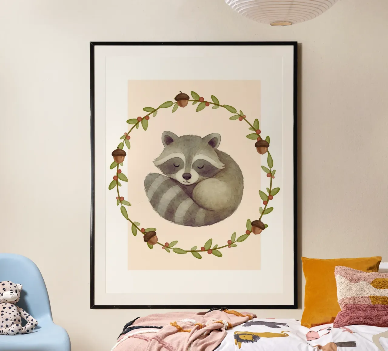 Raton laveur endormi hahnemühle de SnoopyAnimals