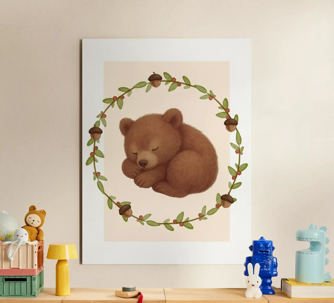Orso addormentato alluminio dibond da SnoopyAnimals