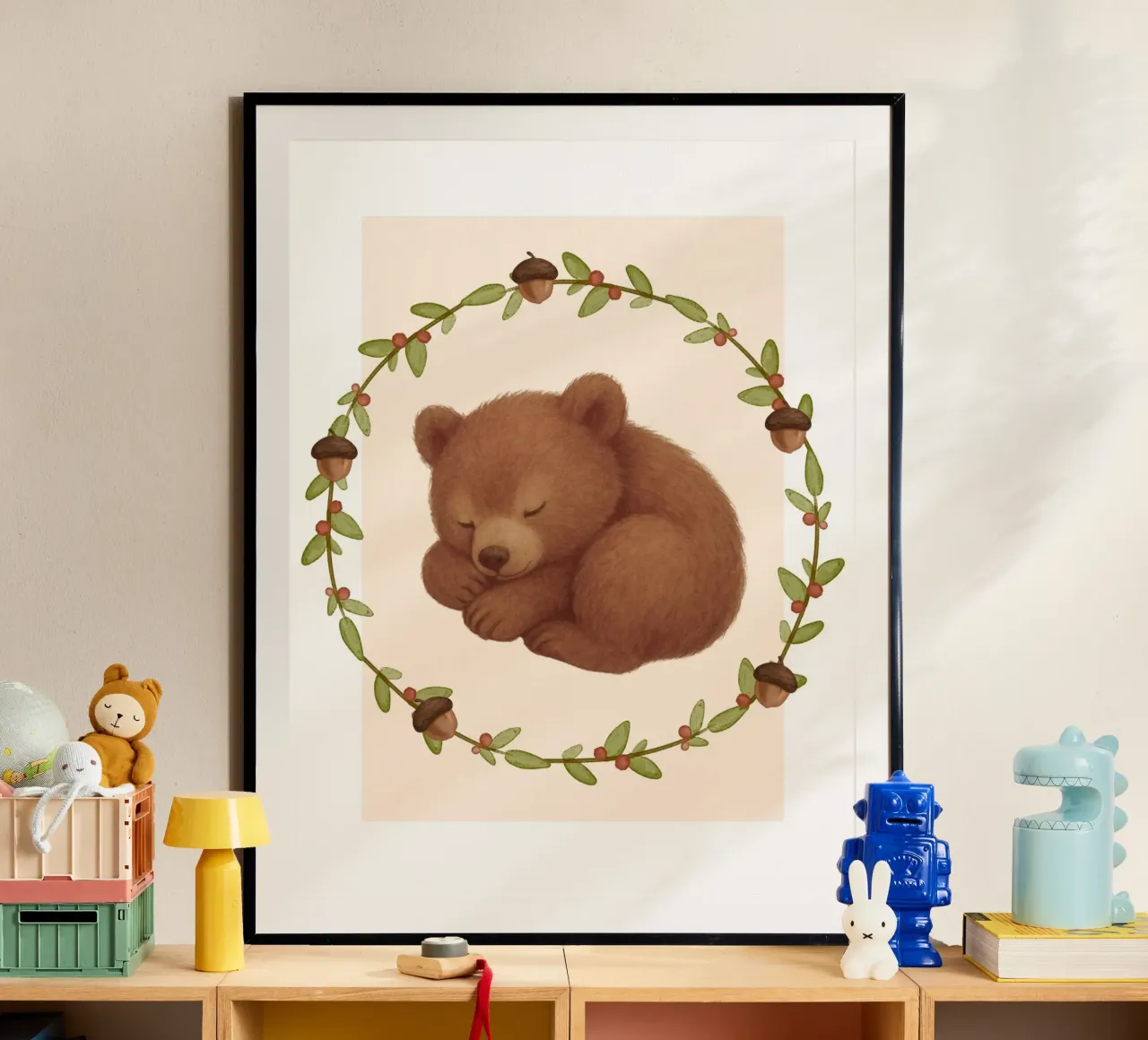 Orso addormentato carta hahnemühle da SnoopyAnimals