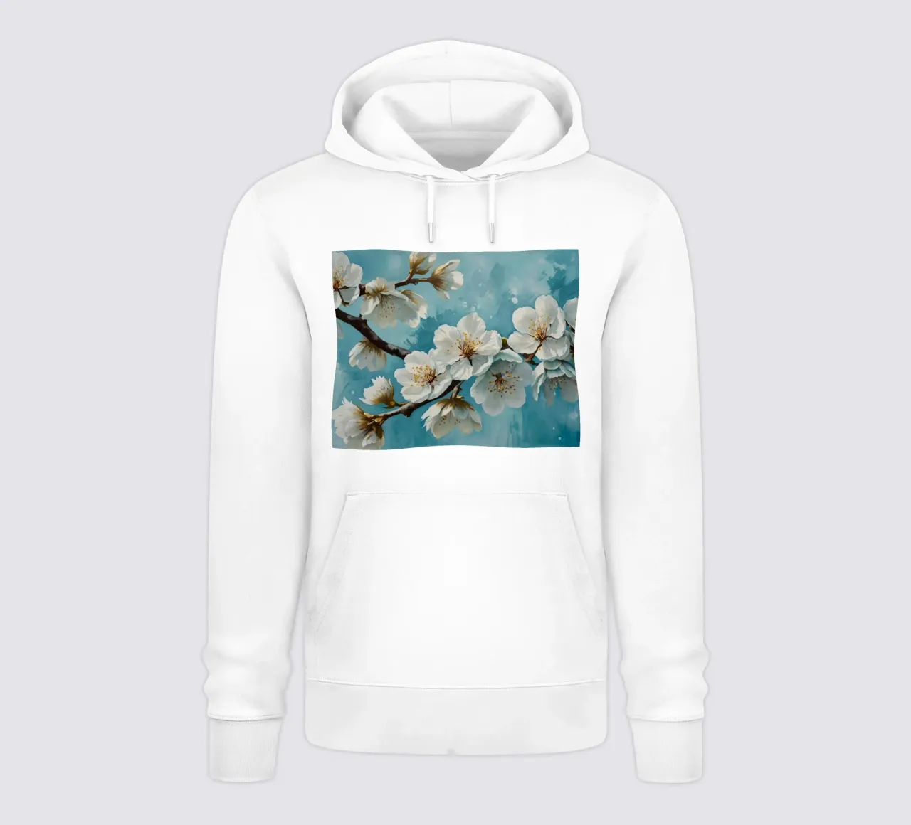 Delicati e tranquilli fiori di ciliegio bianco in fiore felpa con cappuccio da DesignDoodle