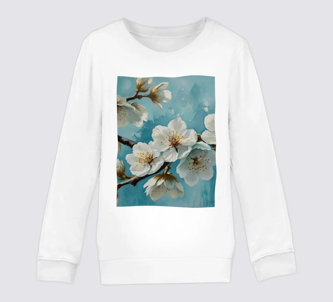 Delicati e tranquilli fiori di ciliegio bianco in fiore felpa bambino da DesignDoodle