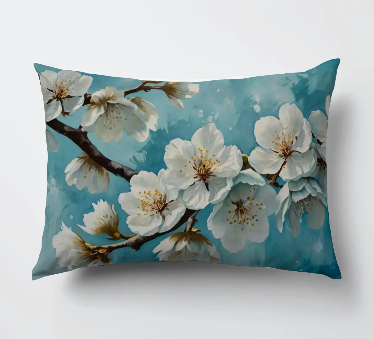 Delicati e tranquilli fiori di ciliegio bianco in fiore cuscino da DesignDoodle