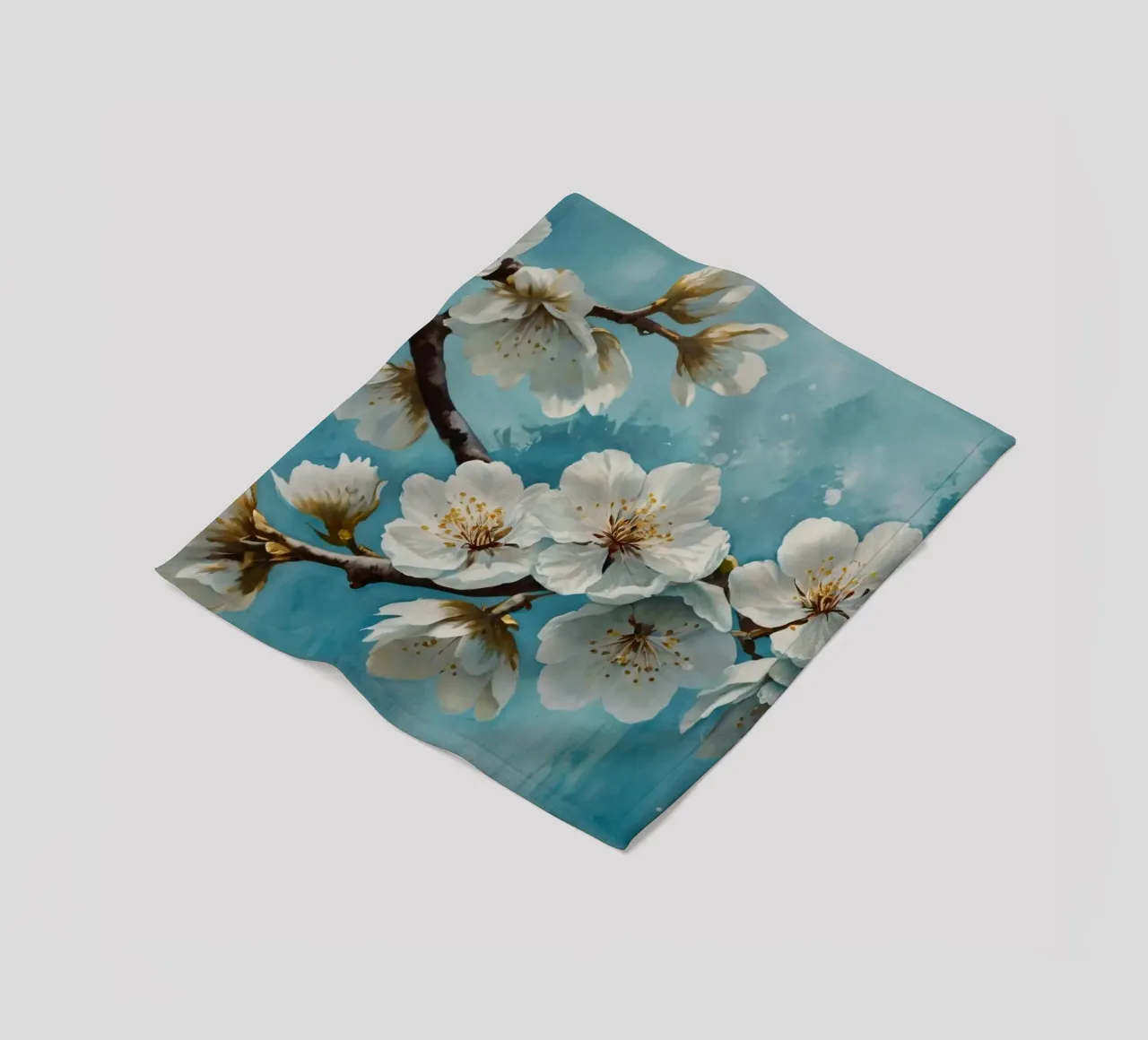 Delicati e tranquilli fiori di ciliegio bianco in fiore coperta in pile da DesignDoodle