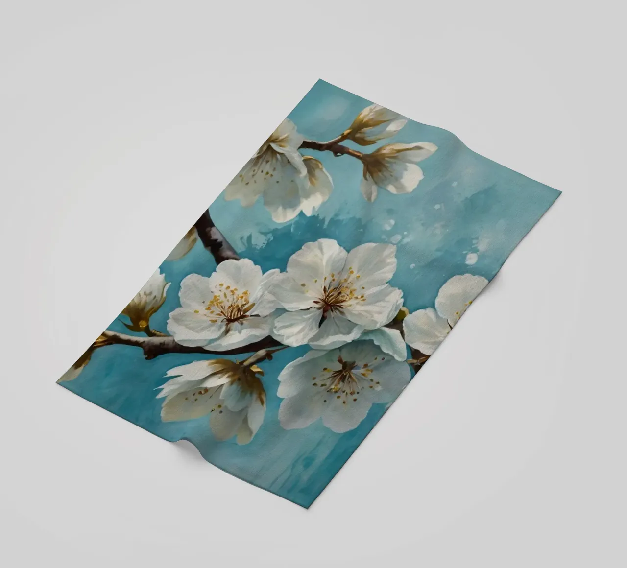 Delicati e tranquilli fiori di ciliegio bianco in fiore telo mare da DesignDoodle