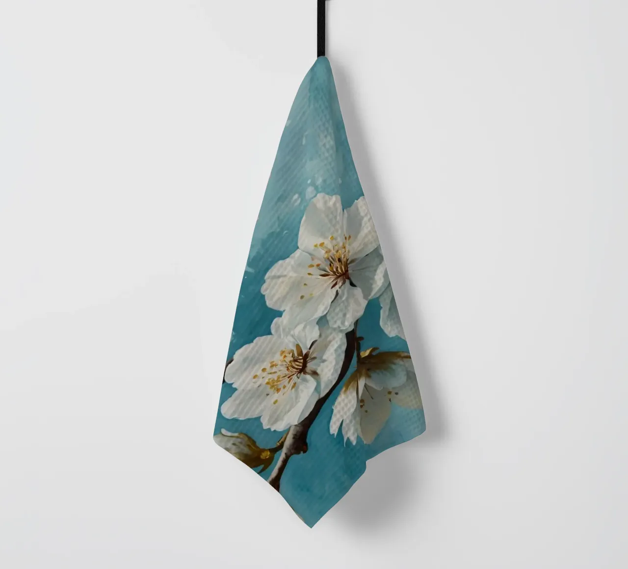 Delicati e tranquilli fiori di ciliegio bianco in fiore canovaccio da cucina da DesignDoodle