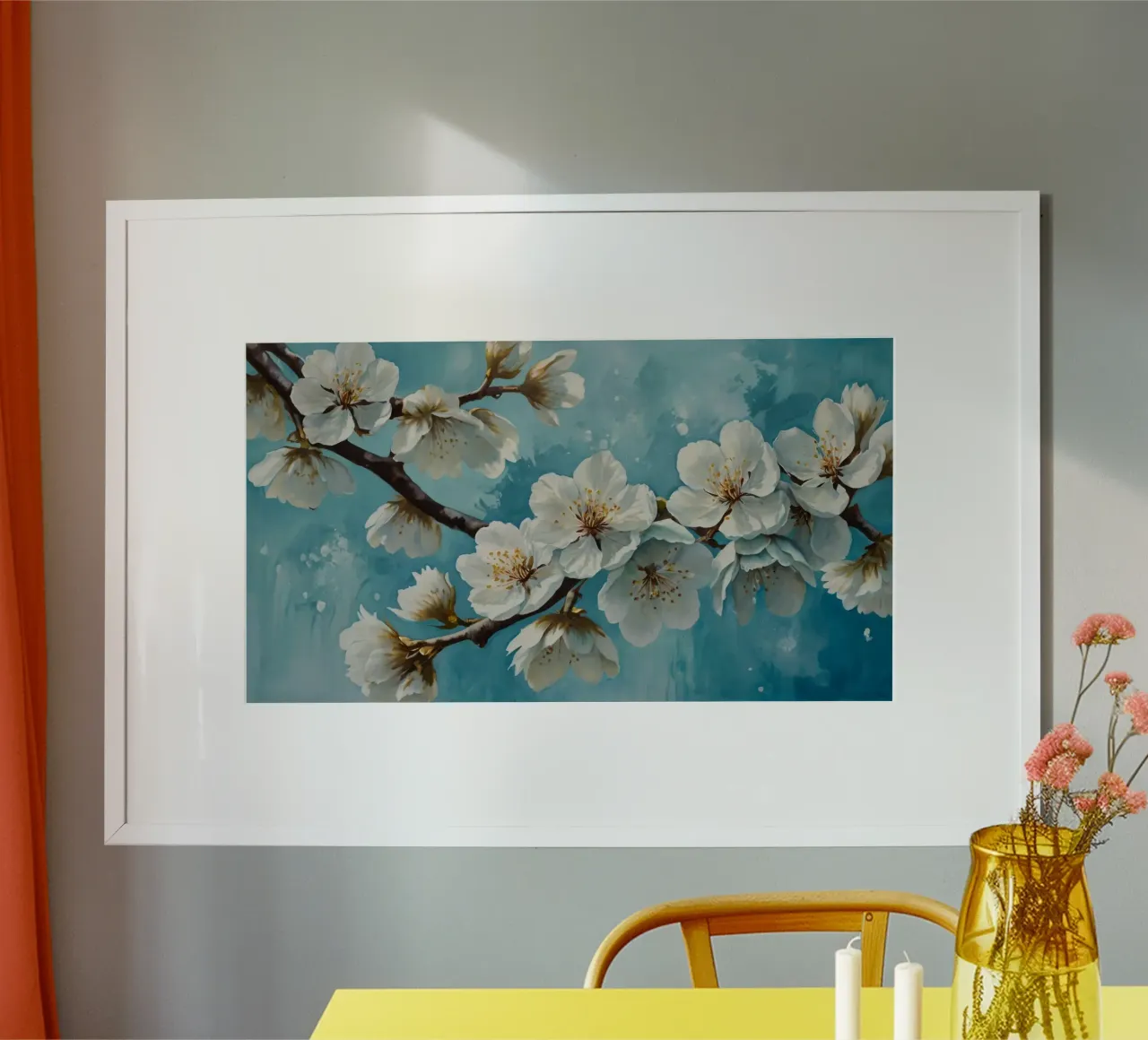 Delicati e tranquilli fiori di ciliegio bianco in fiore carta hahnemühle da DesignDoodle