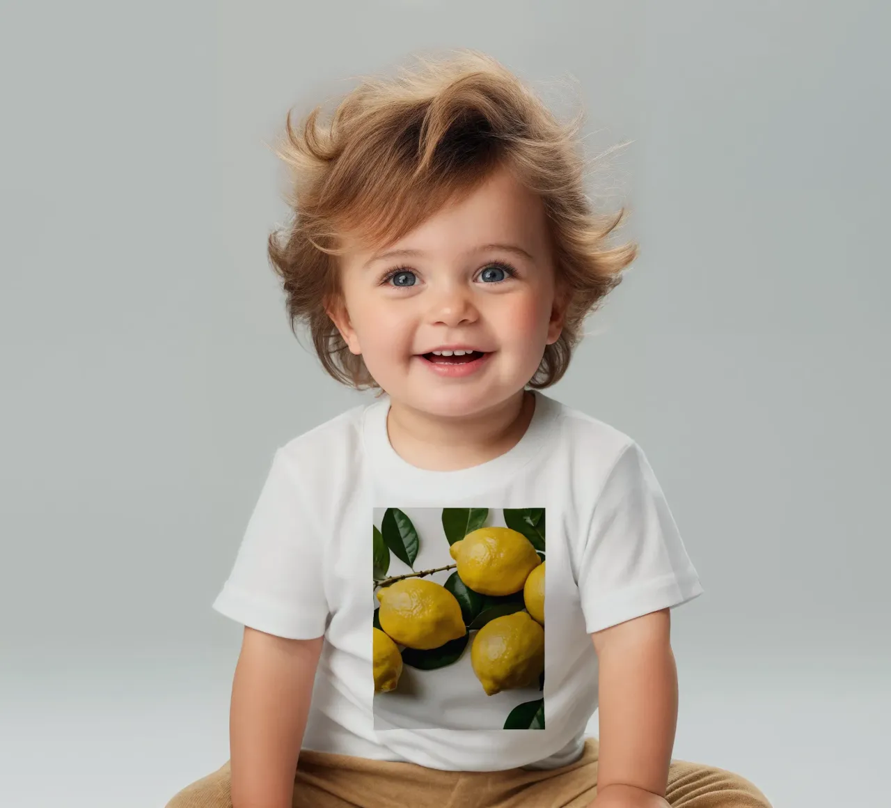 Limoni appena raccolti disposti con foglie verdi maglietta neonato da DesignDoodle