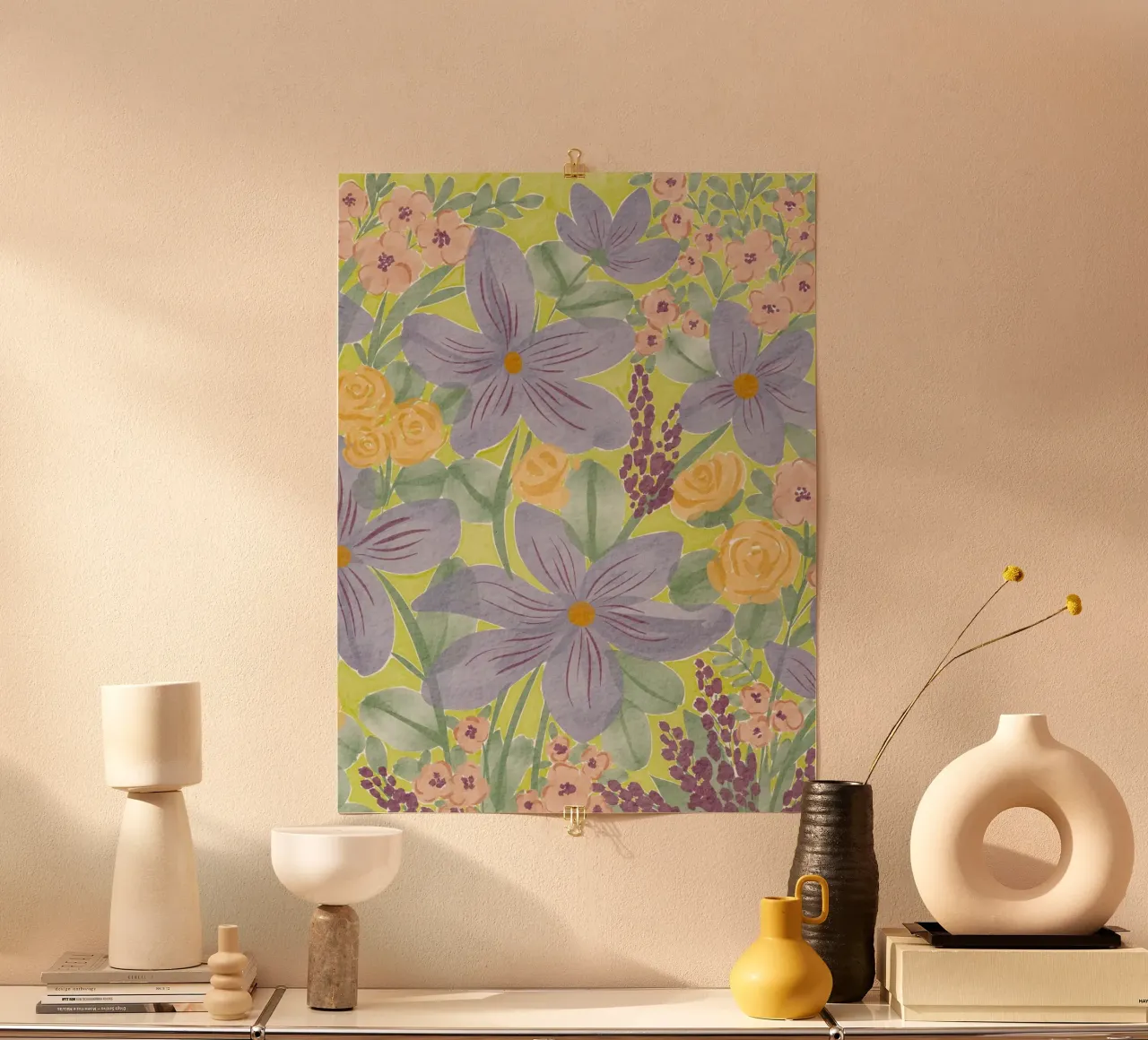 Incantevoli fiori selvatici carta hahnemühle da Nikitajariwala
