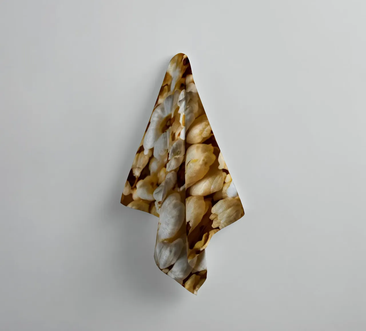 Vers gepofte popcorn van dichtbij bekeken badhanddoek van DesignDoodle