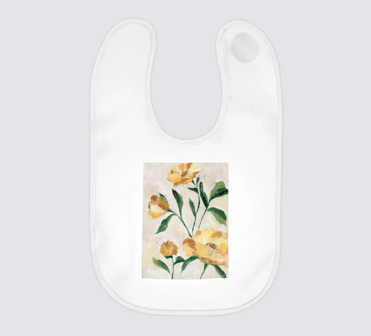 Fiori gialli e pittorici bavaglino da Nikitajariwala
