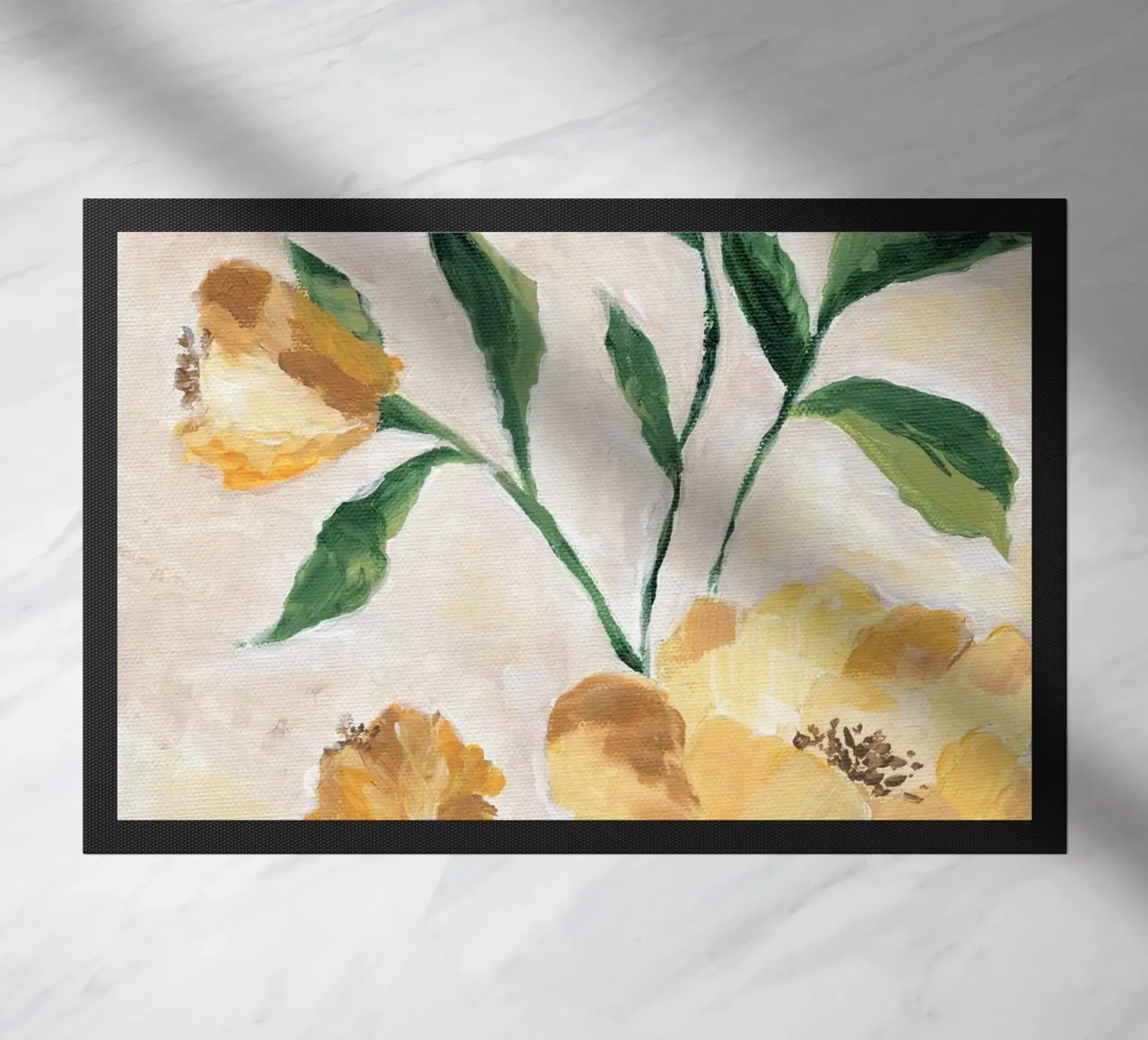 Fiori gialli e pittorici zerbino da Nikitajariwala