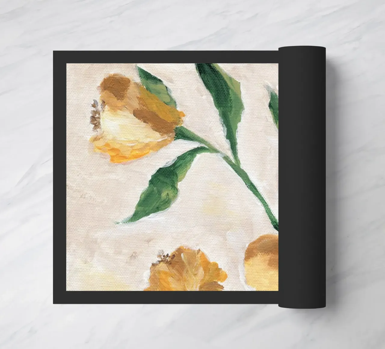 Fiori gialli e pittorici zerbino da Nikitajariwala