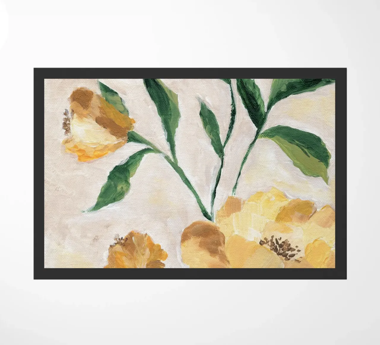 Fiori gialli e pittorici zerbino da Nikitajariwala