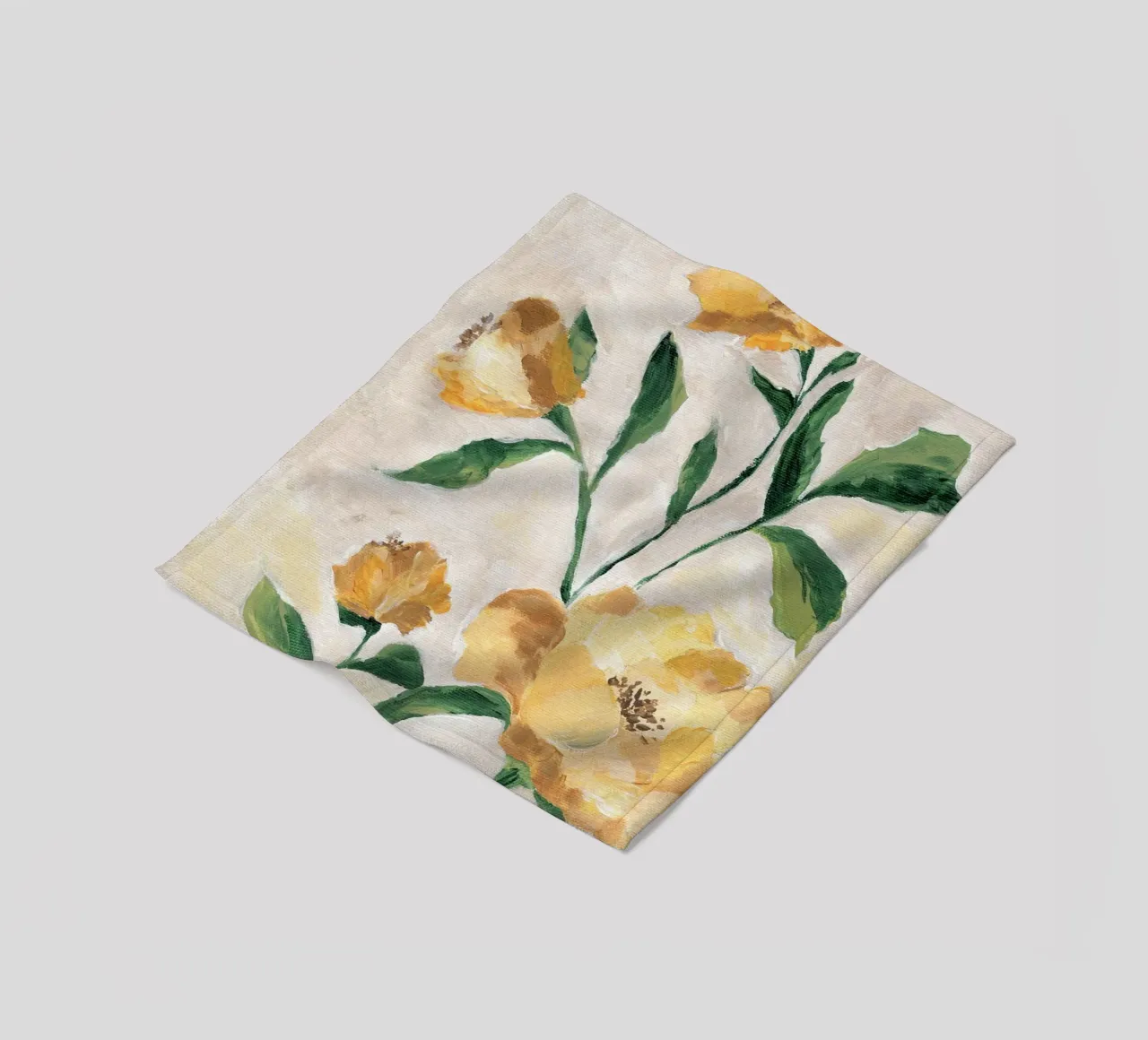 Fiori gialli e pittorici coperta in pile da Nikitajariwala