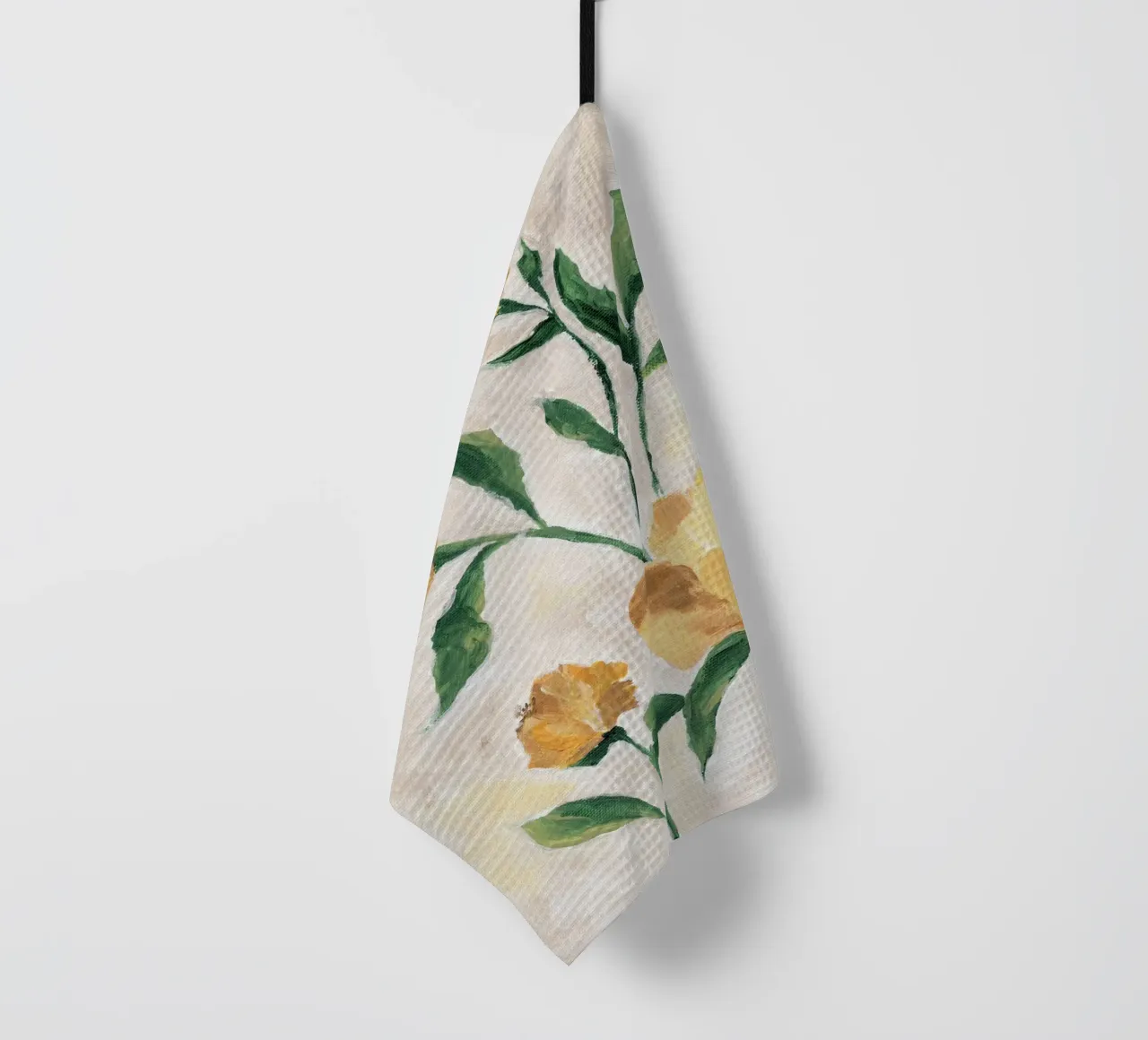 Fiori gialli e pittorici canovaccio da cucina da Nikitajariwala