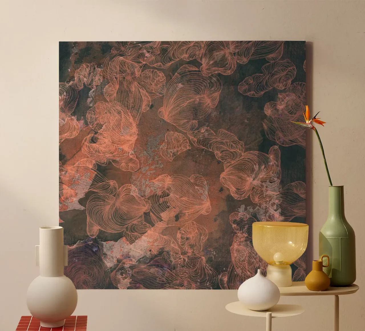 kastanienbraun Leinwand von Giulio Iurissevich