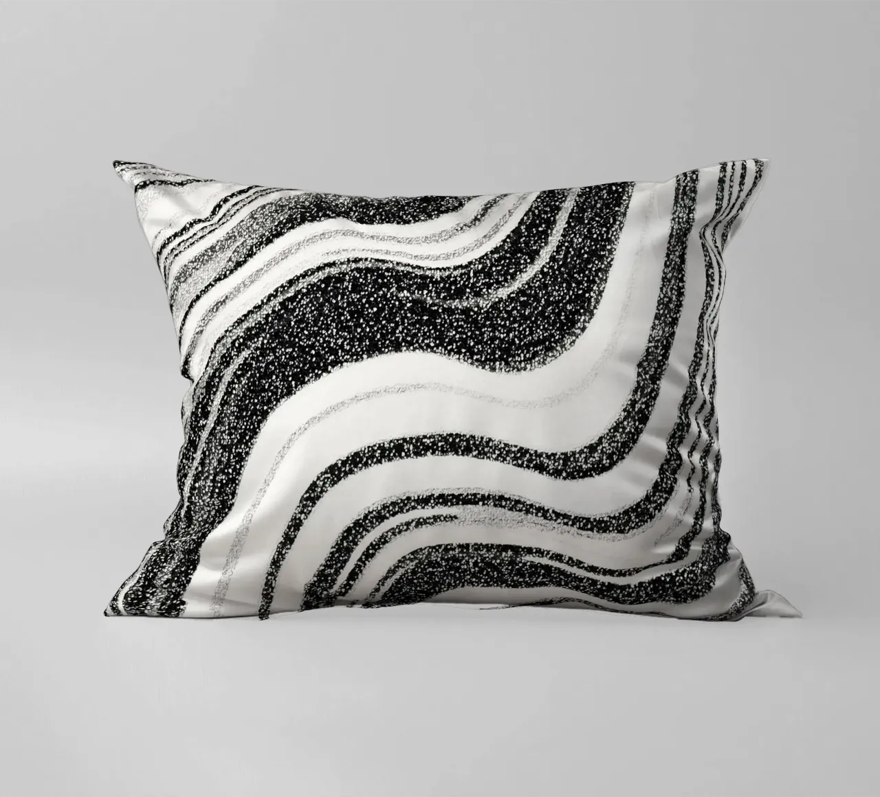 Marmo strutturato bianco e nero cuscino da SilverPegasus