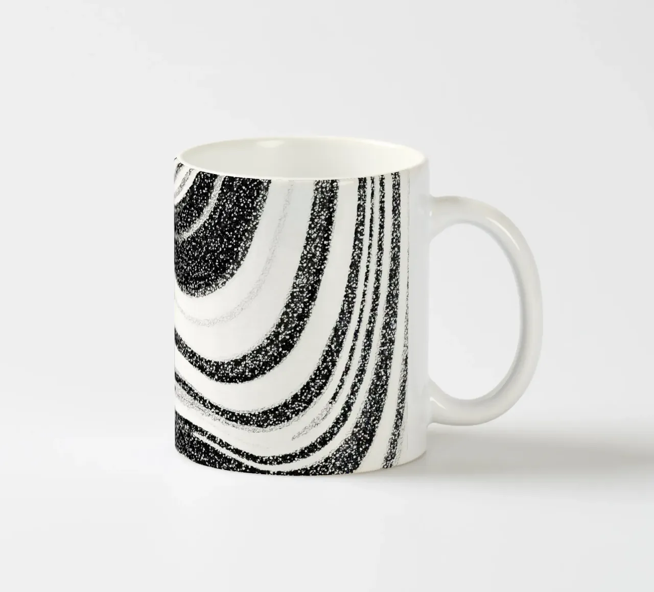 Marmo strutturato bianco e nero tazza in ceramica da SilverPegasus