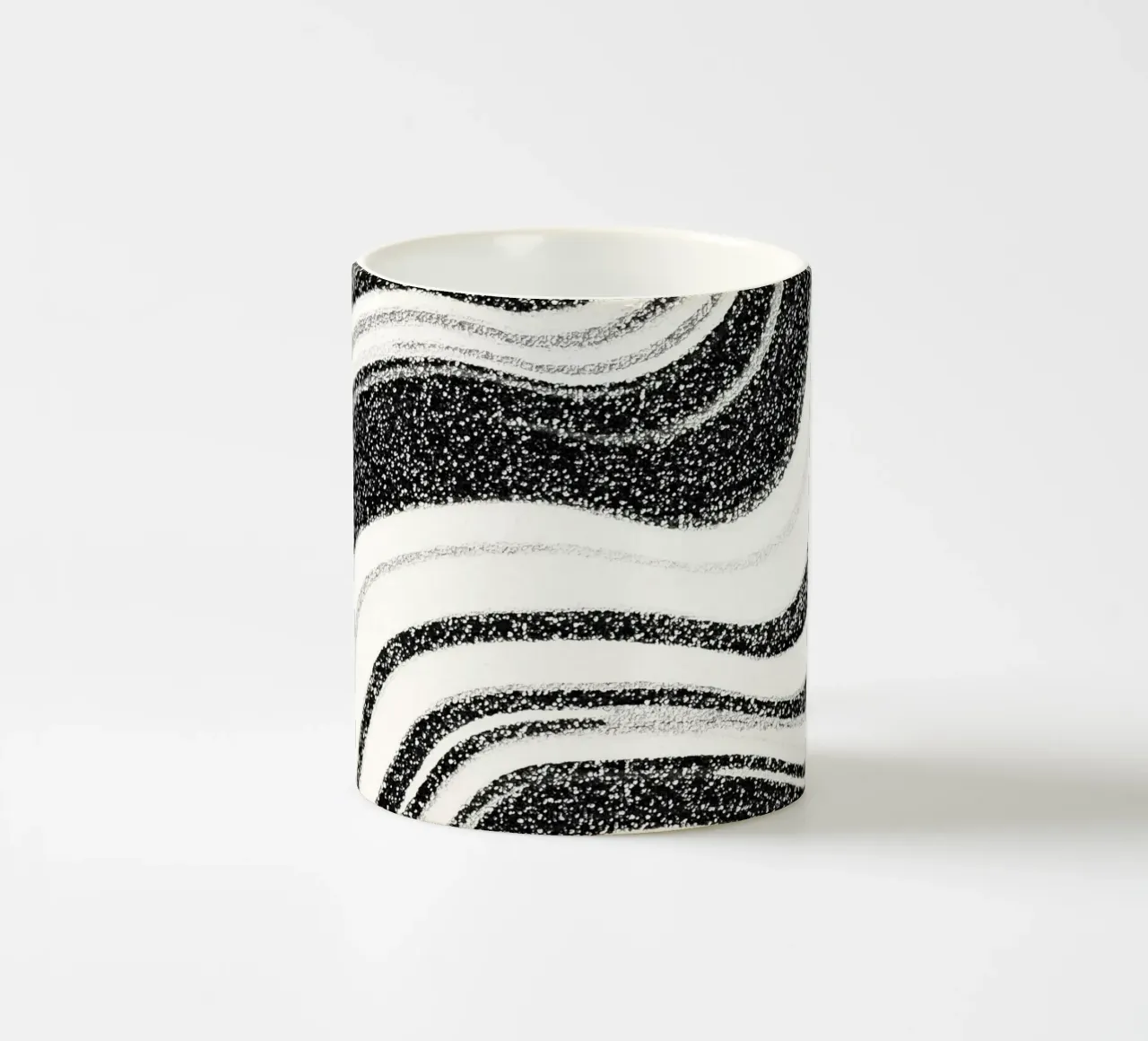 Marmo strutturato bianco e nero tazza in ceramica da SilverPegasus