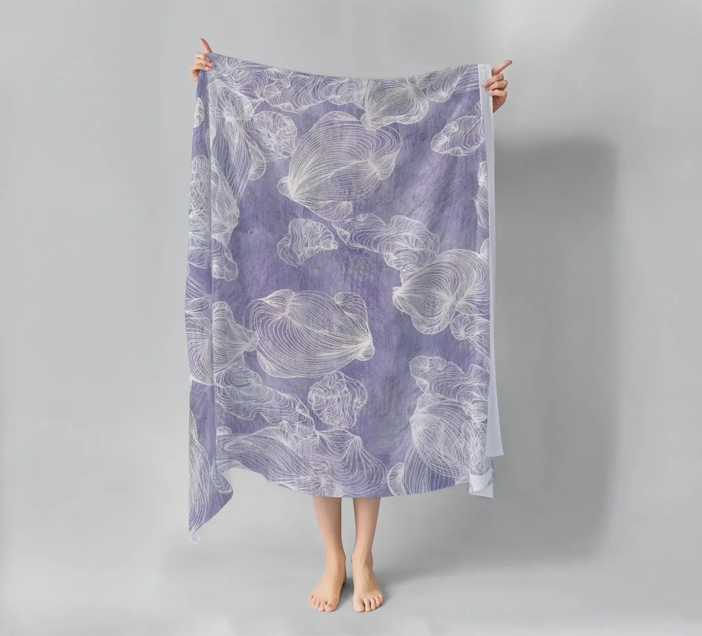 ghost shells beach towel by Giulio Iurissevich