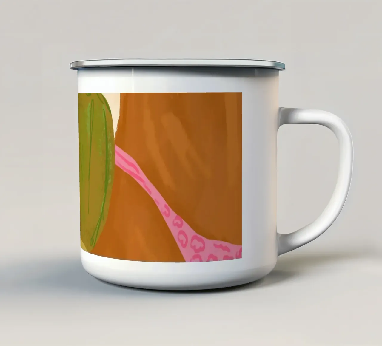 Solo io e la mia noce di cocco in una giornata di sole tazza in smalto da Kintsugi99