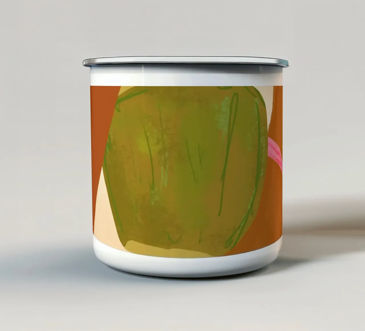 Solo io e la mia noce di cocco in una giornata di sole tazza in smalto da Kintsugi99