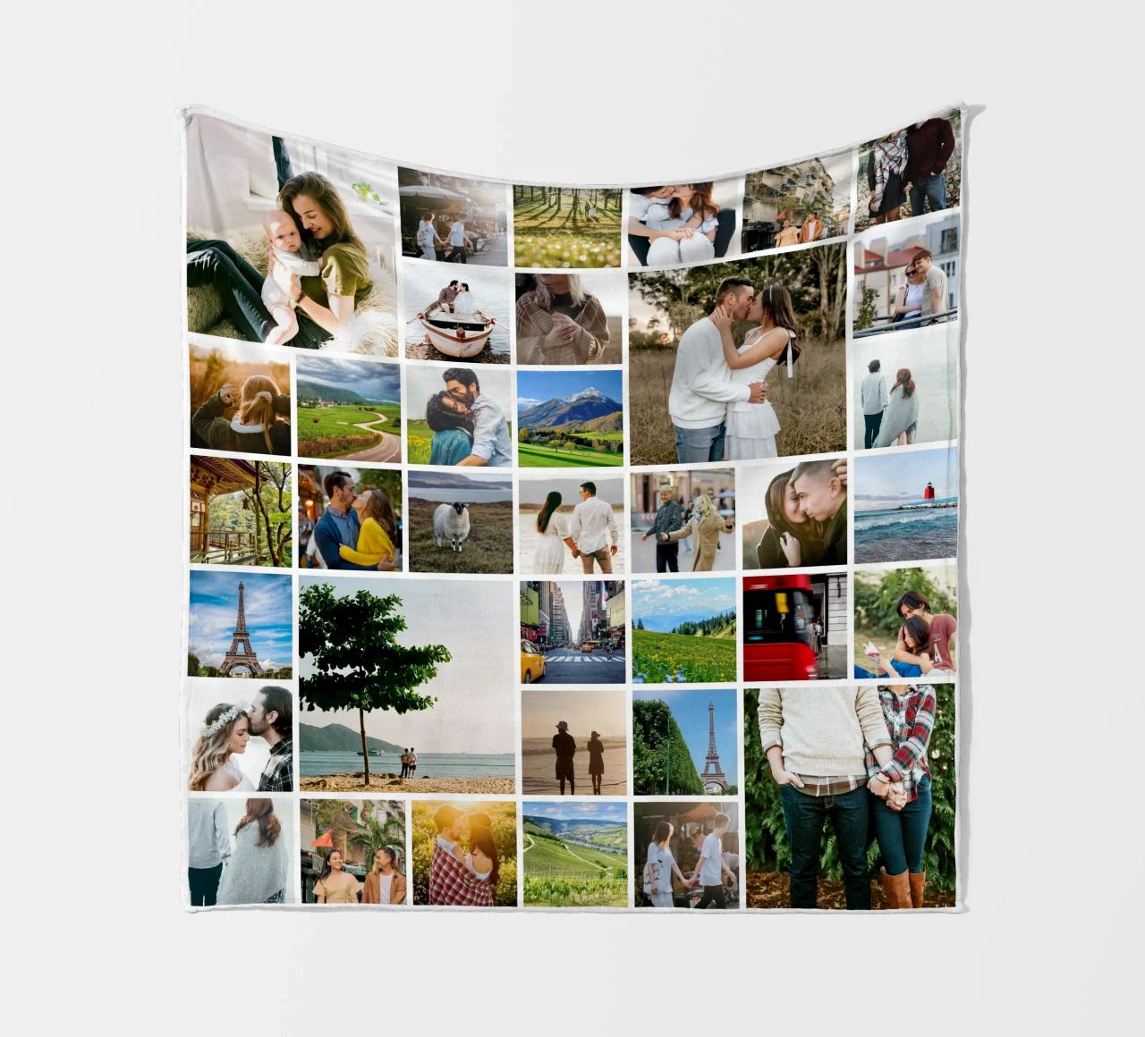 Mosaik Fotocollage • 37 Bilder fleecedeken van Bildschön | Fotocollagen