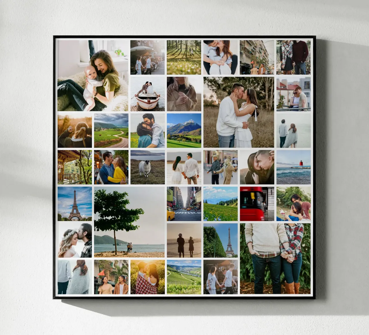 Mosaic photo collage - 37 pictures acrylic glass by Bildschön | Fotocollagen