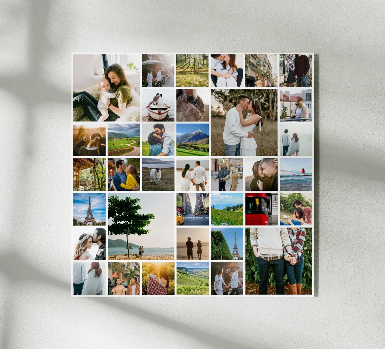 Mosaic photo collage - 37 pictures acrylic glass by Bildschön | Fotocollagen