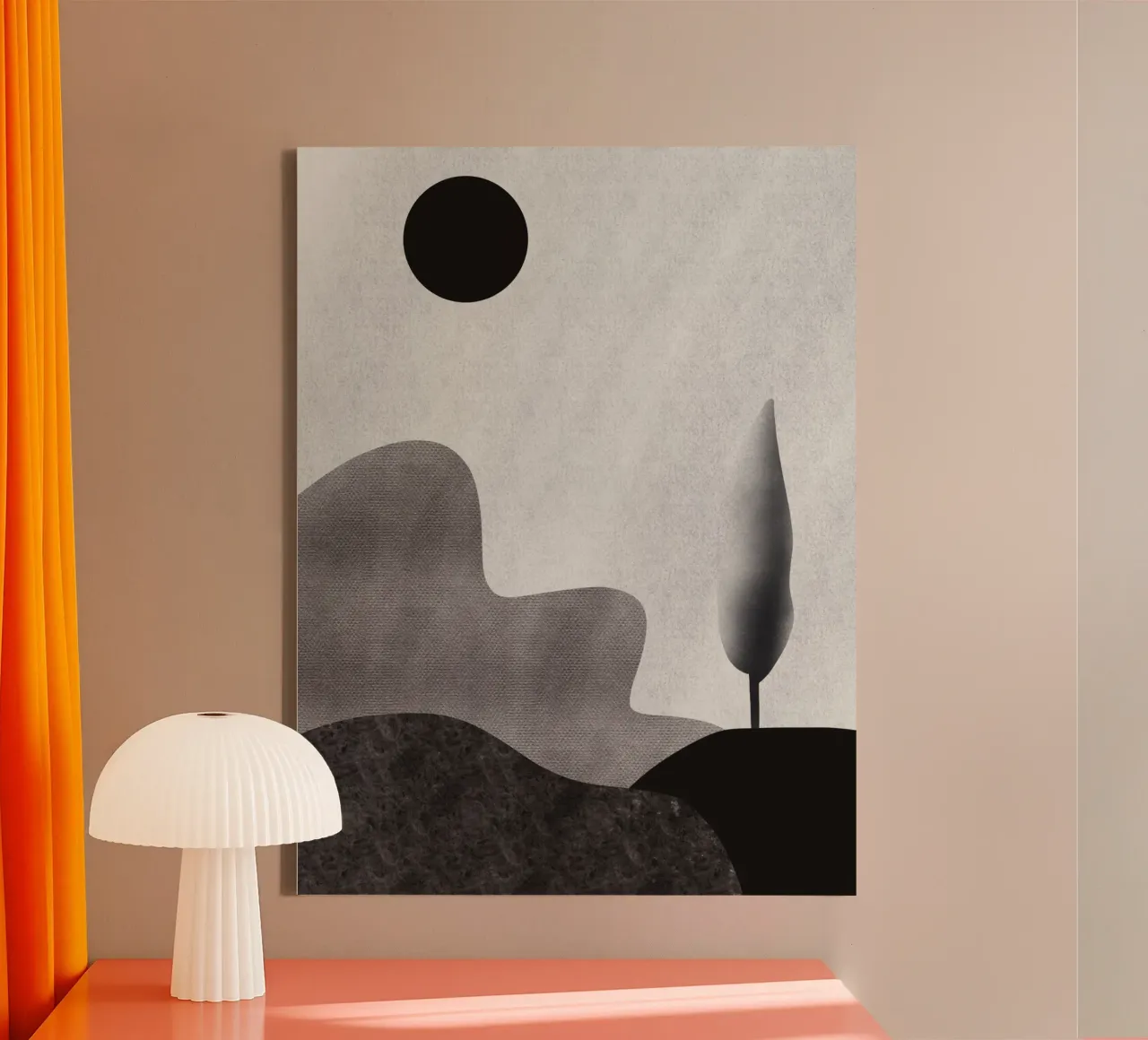 Monochrome landscape 03 canvas by Little Dean