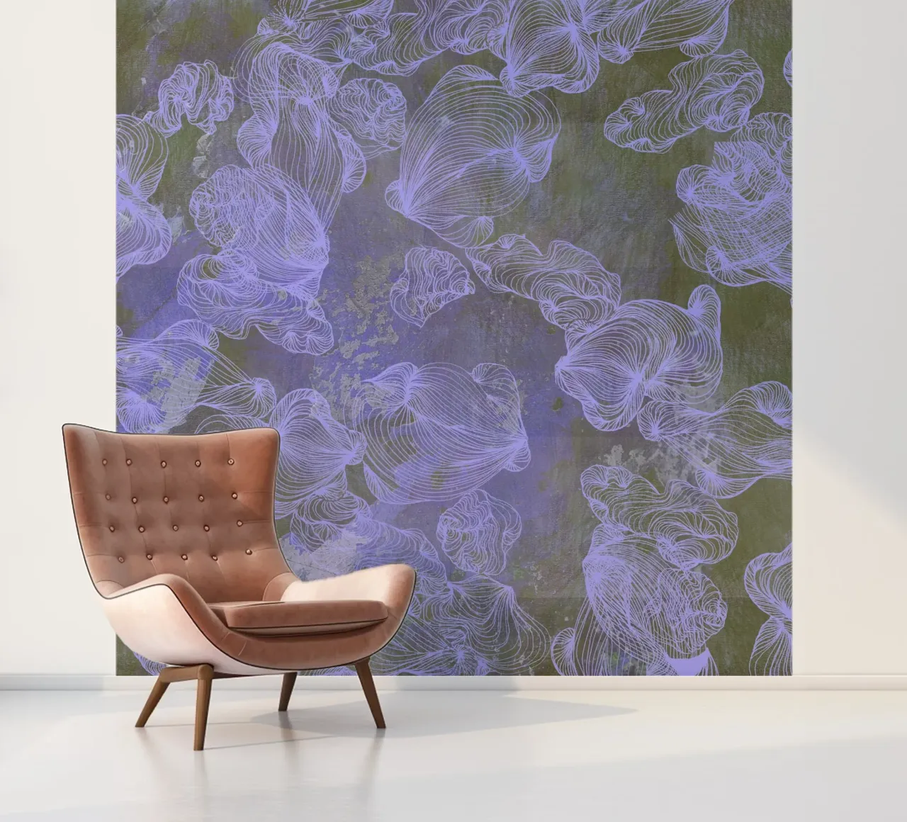 blu fotobehang van Giulio Iurissevich