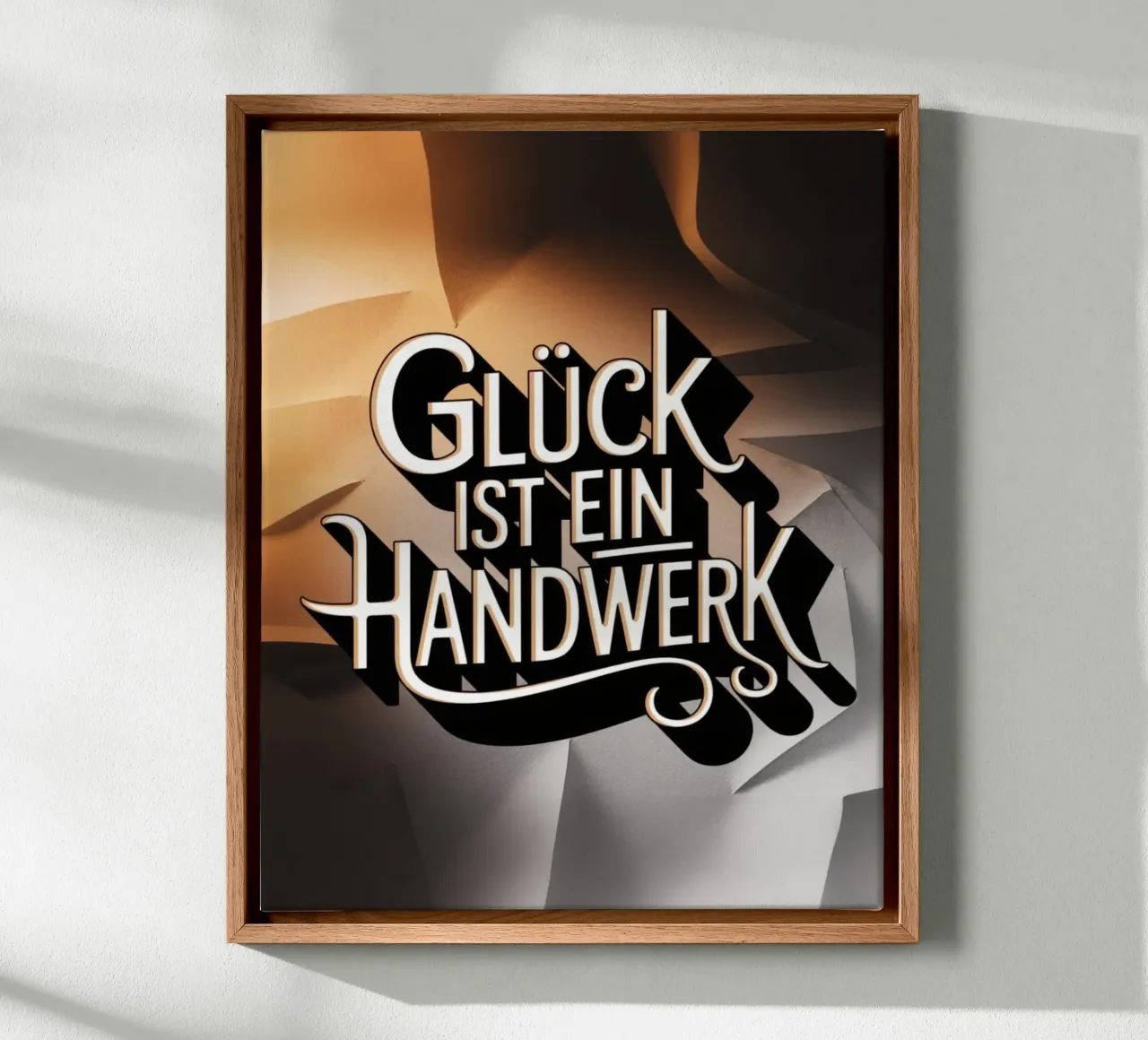 Glück ist ein Handwerk tela con Cornice a cassetta da Aphorismiker