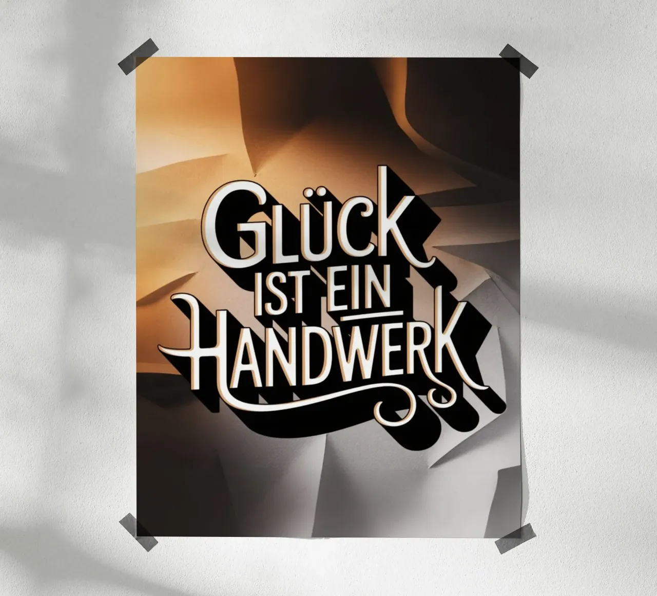 Glück ist ein Handwerk carta hahnemühle da Aphorismiker