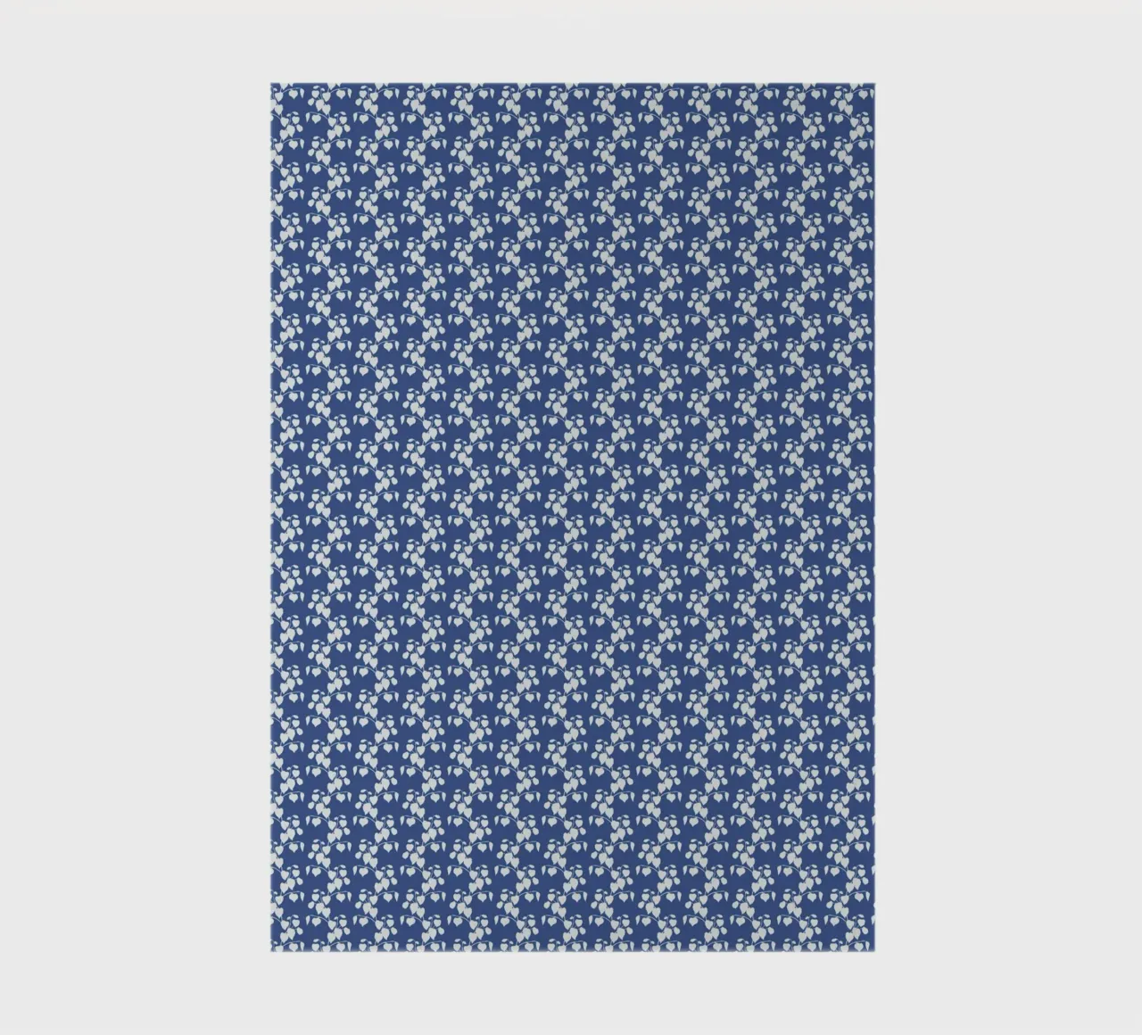 Botanic Shades Muster - Blau-Marine Notizbuch von MoonlightPrint