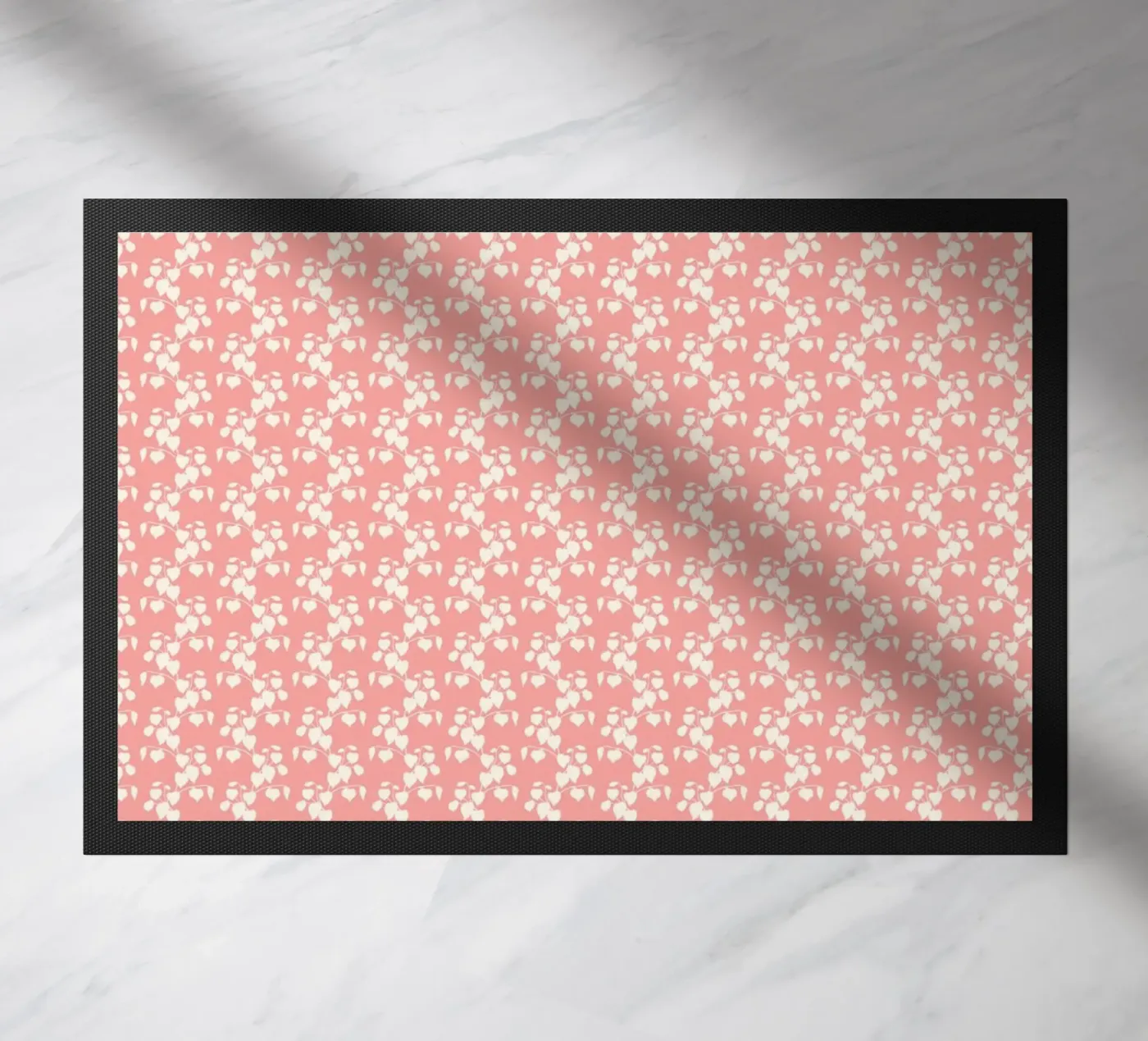 Botanic Shades Pattern - Pink doormat by MoonlightPrint