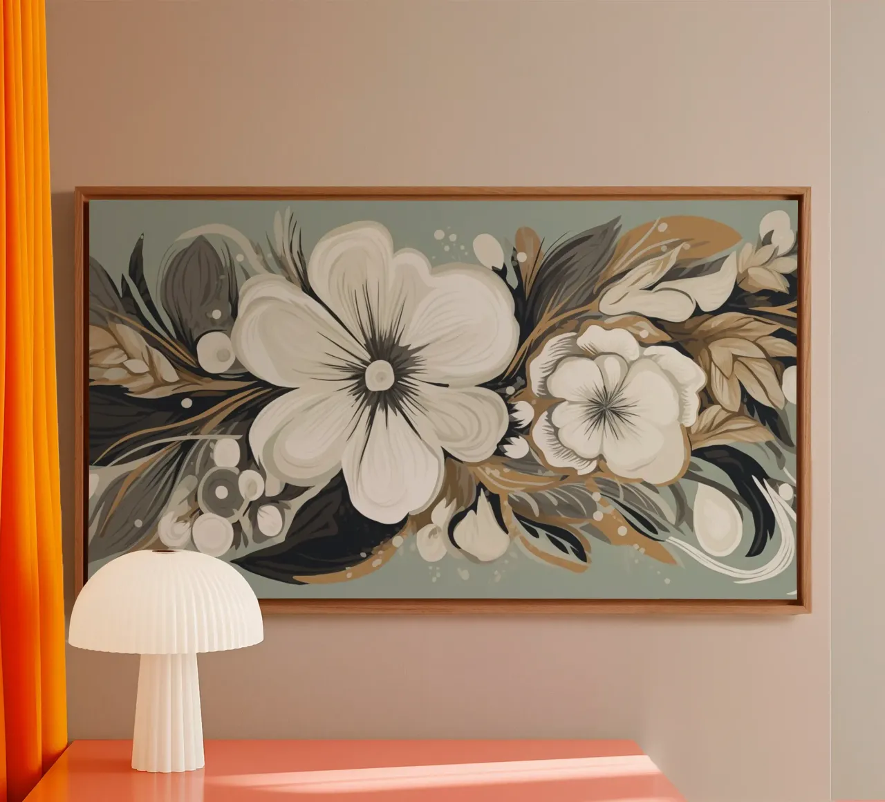 Muurkunst van Imagine canvas met Baklijst van Imagine