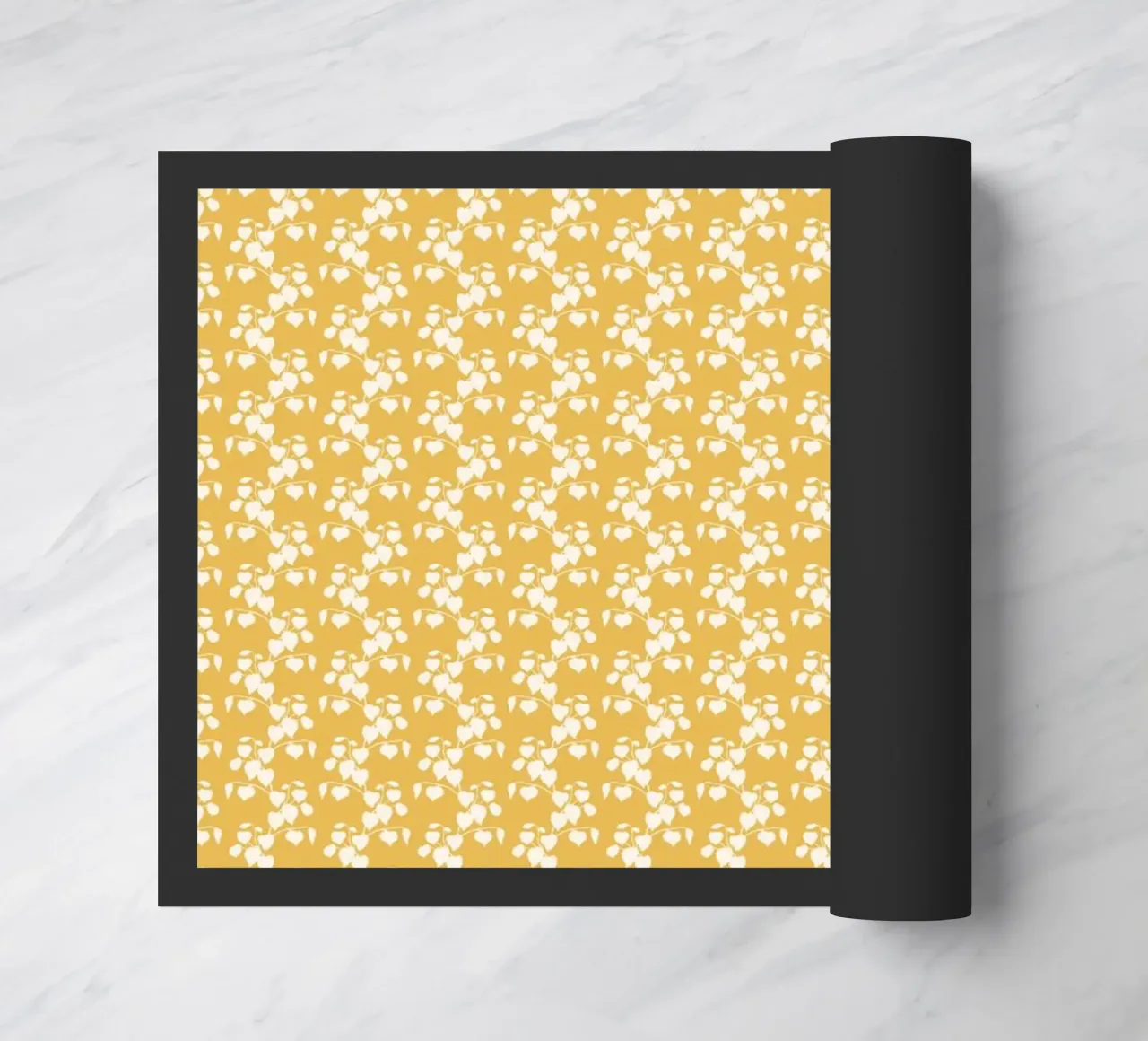 Motif Botanic Shades - Jaune d'or paillasson de MoonlightPrint