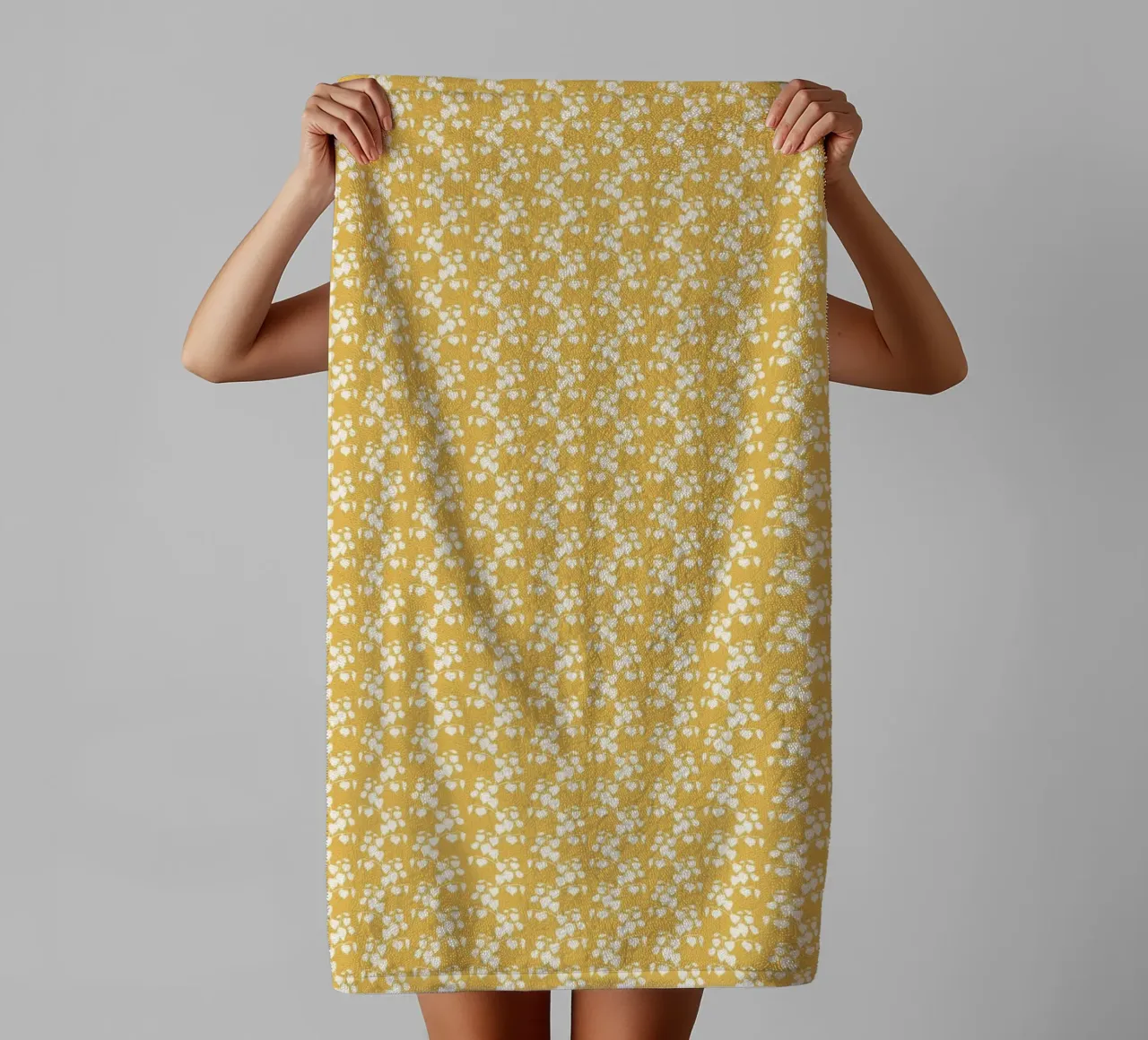 Motif Botanic Shades - Jaune d'or serviette de bain de MoonlightPrint