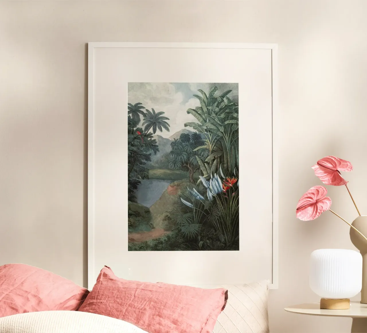 Tropical Lake poster con telaio in plastica da Astër