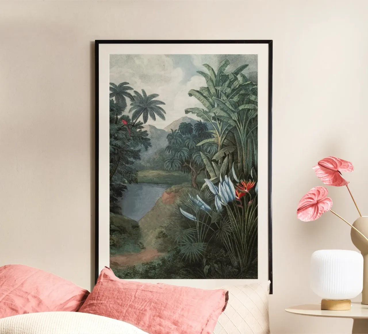 Tropical Lake poster con telaio in plastica da Astër