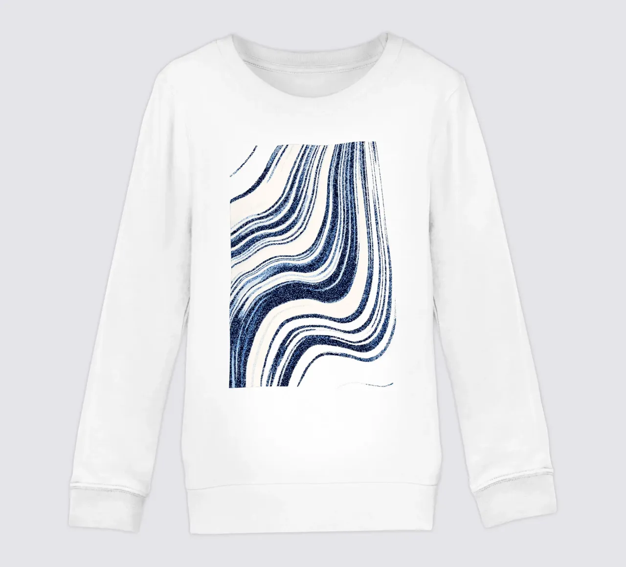 Mármol texturado Azul índigo sudadera para niño de SilverPegasus