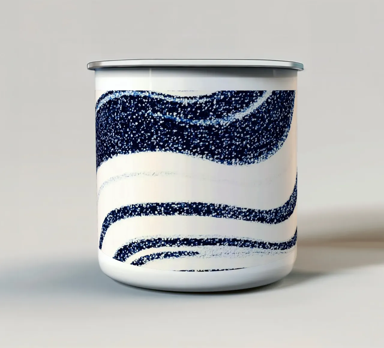 Marmo strutturato blu indaco tazza in smalto da SilverPegasus